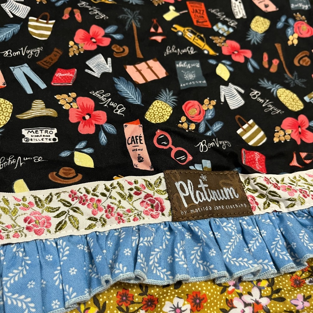 Matilda Jane Platinum Crossbody Messenger Bag Rifle Paper floral